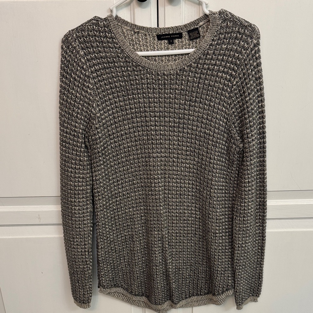 JEANNE PIERRE Gray Waffle Knit Sweater. Size S but long.